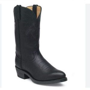 Men's Durango Oiled Black Leather Western Style Trucker Boots